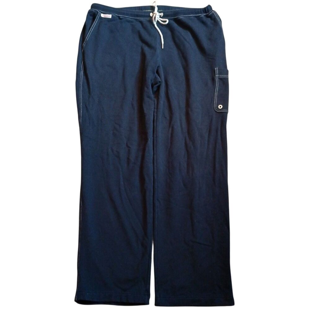 Lauren Ralph Lauren Women's Plus Size 1X Navy Cargo Sweatpants Drawstring Lounge